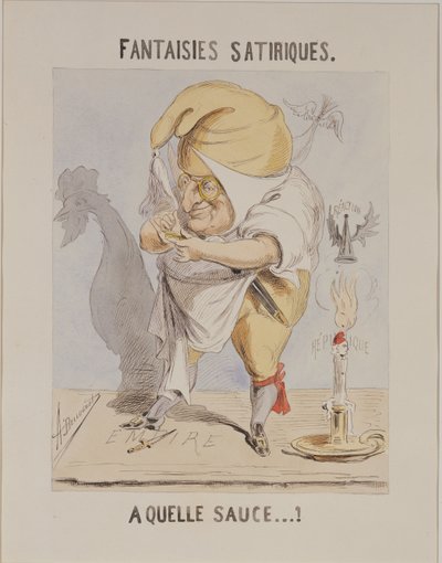 Satirical Fantasies, caricature of Adolphe Thiers (1797-1877) by A. Belloguet